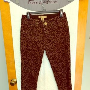 Democracy “Ab Tech” Cropped Leopard Print Jeans